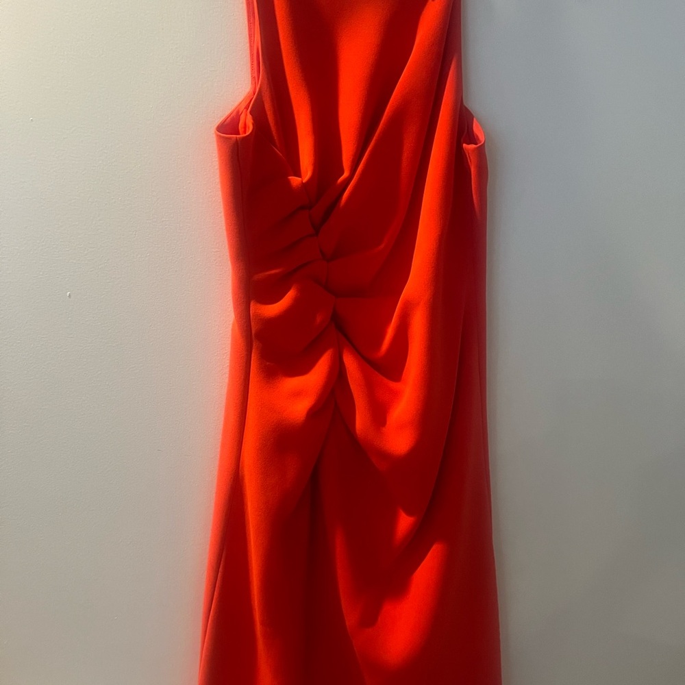 Halston Heritage Strapless Red Dress
